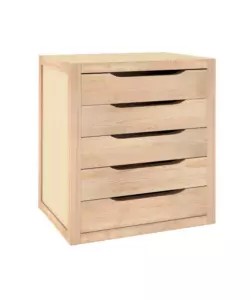 Cassettiera in pino 5 cassetti 39x45,8x30 cm