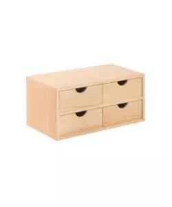 Cassettiera in pino 2x2 cassetti 40x18,5x20 cm