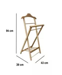 INDOSSATORE PIEGHEVOLE "HIEGO" IN LEGNO 43X39X94 CM