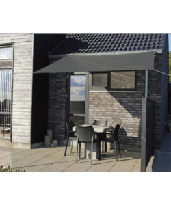 TELO PARASOLE QUADRATO EUROGARDEN IN POLIESTERE GRIGIO 3X3 M