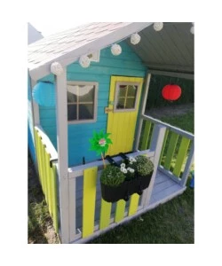 CASETTA DA GIARDINO PER BAMBINI IN LEGNO DOMUS "BLANKA" 139X237X165 CM
