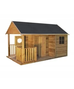 CASETTA DA GIARDINO PER BAMBINI IN LEGNO DOMUS "SZYMON" 170X270X170 CM