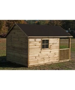 CASETTA DA GIARDINO PER BAMBINI IN LEGNO DOMUS "SZYMON" 170X270X170 CM