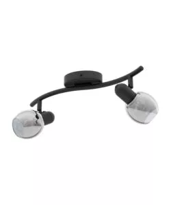 DOPPIO FARETTO "POLLICA" NERO, 2X28W