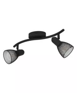 DOPPIO FARETTO "CAROVIGNO" NERO, 2X40W