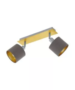 FARETTO DOPPIO “VALBIANO” NICKEL, 2X7W