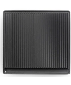 PIASTRA DI COTTURA PER BARBECUE OMPAGRILL IN GHISA RIGATA 40X43 CM