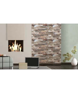 LASTRA DECORATIVA IN POLIPROPILENE CON STAMPA EFFETTO MURO "NATURAL STONE", 100X50 CM