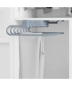 PORTA PANTALONI SX ESTRAIBILE PER ARMADIO GRIGIO METALLIZZATO - EMUCA.