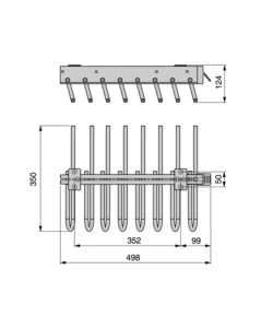 PORTA PANTALONI DX ESTRAIBILE PER ARMADIO GRIGIO METALLIZZATO - EMUCA.