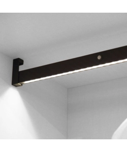 BARRA APPENDIABILI PER ARMADI REGOLABILE 558-708 MM BATTERIA RIMOVIBIL E SENSORE DI MOVIMENTO COLORE MOKA - EMUCA.