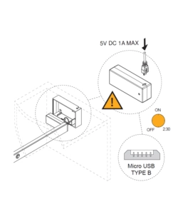 BARRA APPENDIABILI PER ARMADI REGOLABILE 1.008-1.158 MM BATTERIA RIMOVIBIL E SENSORE DI MOVIMENTO ANODIZZATO OPACO - EMUCA.