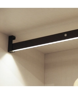 BARRA APPENDIABILI PER ARMADI REGOLABILE 408-558 MM BATTERIA RIMOVIBIL E SENSORE DI MOVIMENTO COLORE MOKA - EMUCA.