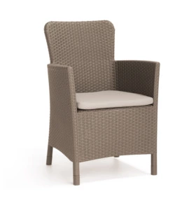 SET DA GIARDINO "SALVADOR BALCONY" CON 2 POLTRONE E TAVOLO, COLORE CAPPUCCINO - KETER