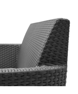 SET DA GIARDINO KETER "SALEMO BALCONY" CON 2 POLTRONE E TAVOLO 39X39  CM, COLORE GRAFITE - KETER