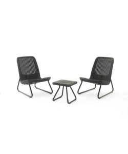 SET DA GIARDINO "RIO BALCONY" CON 2 POLTRONE E TAVOLO, COLORE GRAFITE - KETER