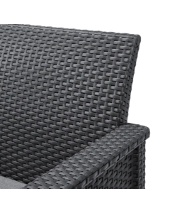 SET DA GIARDINO KETER "EMMA LOUNGE" CON DIVANO 2 POSTI, COLORE GRAFITE - KETER