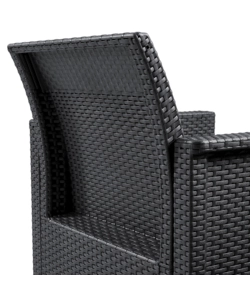 SET DA GIARDINO KETER "EMMA LOUNGE" CON DIVANO 2 POSTI, COLORE GRAFITE - KETER