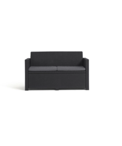 SET DA GIARDINO "ALABAMA LOUNGE" CON DIVANO 2 POSTI, COLORE GRAFITE - KETER