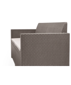 SET DA GIARDINO KETER "ALABAMA LOUNGE" CON DIVANO 2 POSTI, COLORE CAPPUCCINO - KETER