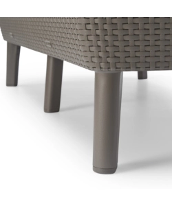 SET DA GIARDINO "SALEMO LOUNGE" CON 2 POLTRONE, DIVANO A 2 POSTI E TAVOLINO, COLORE CAPPUCCINO - KETER
