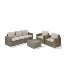 SET DA GIARDINO KETER "CALIFORNIA LOUNGE" IN POLIPROPILENE CAPPUCCINO 5 SEDUTE E TAVOLINO
