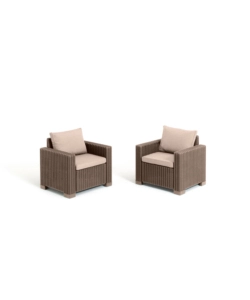 SET DA GIARDINO KETER "CALIFORNIA LOUNGE" IN POLIPROPILENE CAPPUCCINO 5 SEDUTE E TAVOLINO