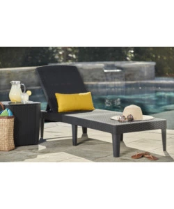 SDRAIO LETTINO PRENDISOLE "JAIPUR SUNLOUNGER" COLORE GRAFITE, 187,5X58X29 CM - KETER