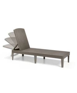 SDRAIO LETTINO PRENDISOLE "JAIPUR SUNLOUNGER" COLORE CAPPUCCINO, 187,5X58X29 CM - KETER