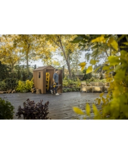 CASETTA DA GIARDINO KETER "DARWIN 4x6" IN EVOTECH+ COLORE MARRONE CON PORTA BATTENTE SINGOLA 125,8X184,5X205,1 CM