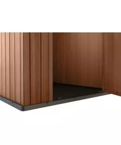 CASETTA DA GIARDINO KETER "DARWIN 4x6" IN EVOTECH+ COLORE MARRONE CON PORTA BATTENTE SINGOLA 125,8X184,5X205,1 CM