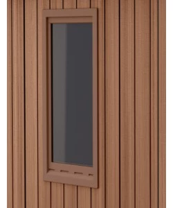 CASETTA DA GIARDINO KETER "DARWIN 4x6" IN EVOTECH+ COLORE MARRONE CON PORTA BATTENTE SINGOLA 125,8X184,5X205,1 CM