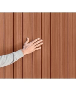 CASETTA DA GIARDINO KETER "DARWIN 4x6" IN EVOTECH+ COLORE MARRONE CON PORTA BATTENTE SINGOLA 125,8X184,5X205,1 CM