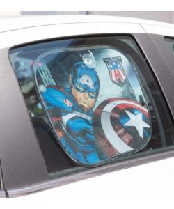 COPPIA TENDINE AUTO LATERALI "CAPITAN AMERICA", 44X35 CM