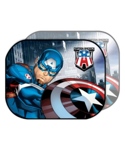 COPPIA TENDINE AUTO LATERALI "CAPITAN AMERICA", 44X35 CM