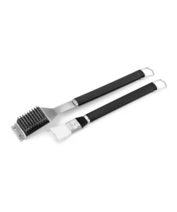 KIT PULIZIA BARBECUE - PENNELLO E SPAZZOLA IN ACCIAIO INOX