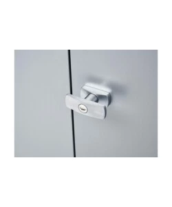 ARMADIO DA ESTERNO BIOHORT "ROMEO M" IN ACCIAIO ARGENTO METALLIZZATO, 132X57X140 CM - 55070