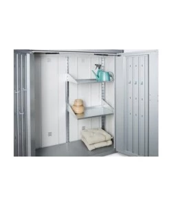 ARMADIO DA ESTERNO BIOHORT "ROMEO M" IN ACCIAIO ARGENTO METALLIZZATO, 132X57X140 CM - 55070