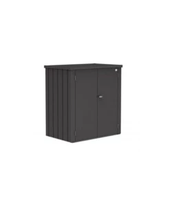 ARMADIO DA ESTERNO BIOHORT "ROMEO L" IN ACCIAIO GRIGIO SCURO METALLIZZATO, 132X87X140 CM - 56080