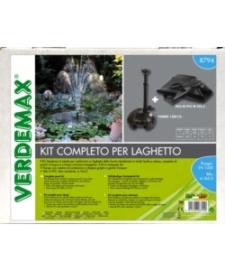 LAGOMAX KIT COMPLETO PER LAGHETTI CON POMPA E TELO 3X2,5 METRI - VERDEMAX