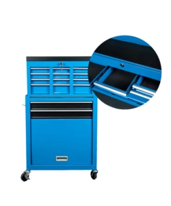 CASSETTIERA PORTA ATTREZZI EASY SYSTEM IN METALLO CON RUOTE E CASSETTIERA MOVIBILE, 61,6X33X108,2 CM