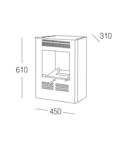 STUFA A BIOETANOLO TECNO AIR SYSTEM "RUBY" BORDEAUX 3 KW