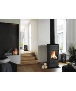 STUFA A LEGNA INVICTA "REMILLY" ANTRACITE 7 KW
