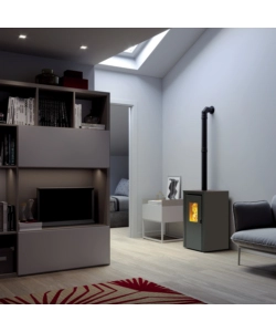 STUFA A PELLET INVICTA "BASSANO" NERO 4,2 KW