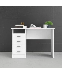 SCRIVANIA CON 4 CASSETTI BIANCA, 110X76X48,5 CM