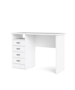 SCRIVANIA CON 4 CASSETTI BIANCA, 110X76X48,5 CM