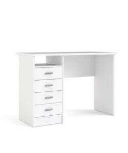 SCRIVANIA CON 4 CASSETTI BIANCA, 110X76X48,5 CM