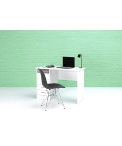 SCRIVANIA CON 4 CASSETTI BIANCA, 110X76X48,5 CM