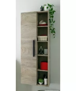COLONNA SOSPESA BAGNO 1 ANTA "CHLOE" COLORE ROVERE