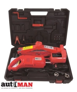 CRIC ELETTRICO DI EMERGENZA CON CHIAVE AD IMPULSI PER CAMBIO GOMME, PORTATA 2 TONNELLATE- AUTOMAN